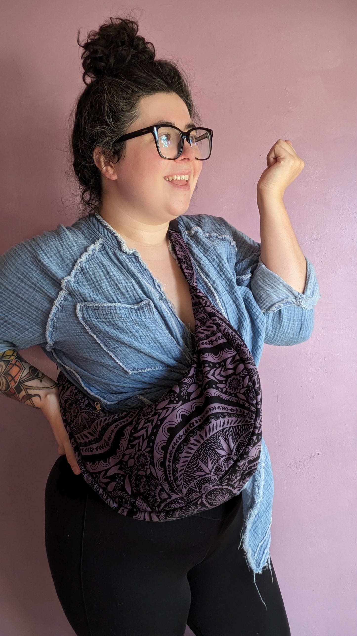 Midnight Propagate Crescent Bag