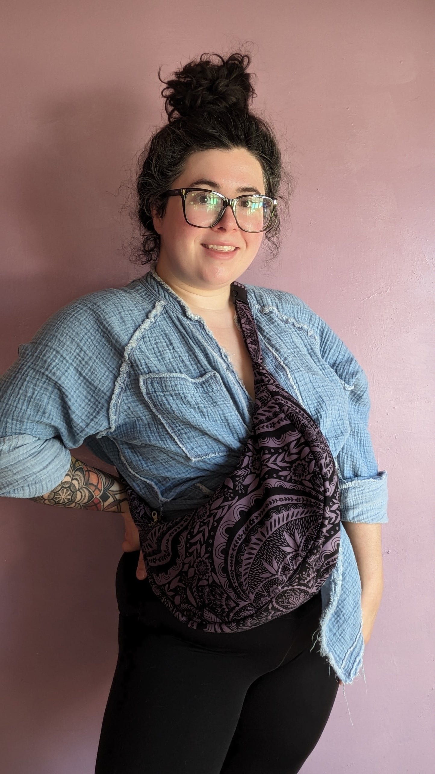 Midnight Propagate Crescent Bag