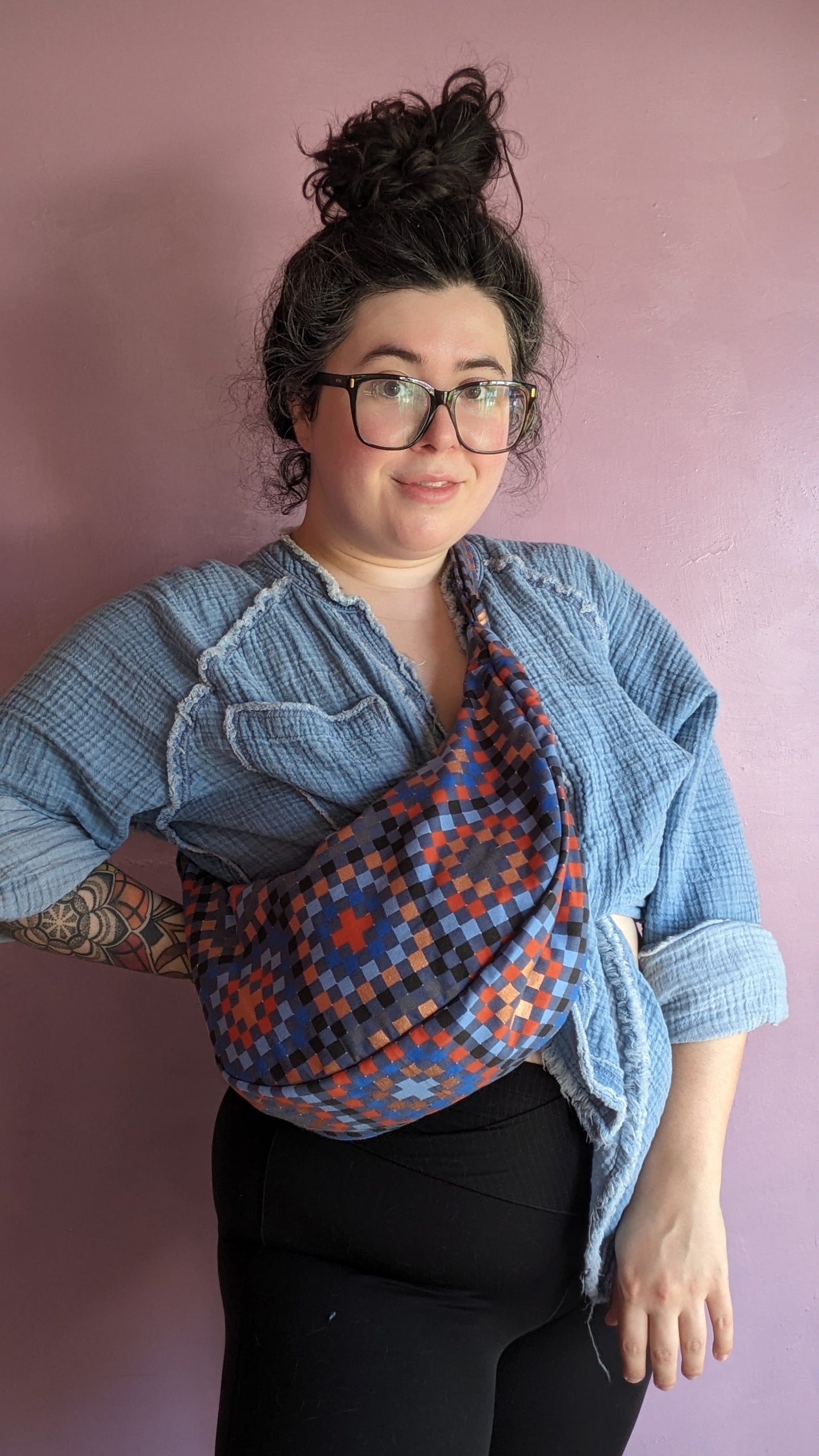 Granny Square Crescent Bag