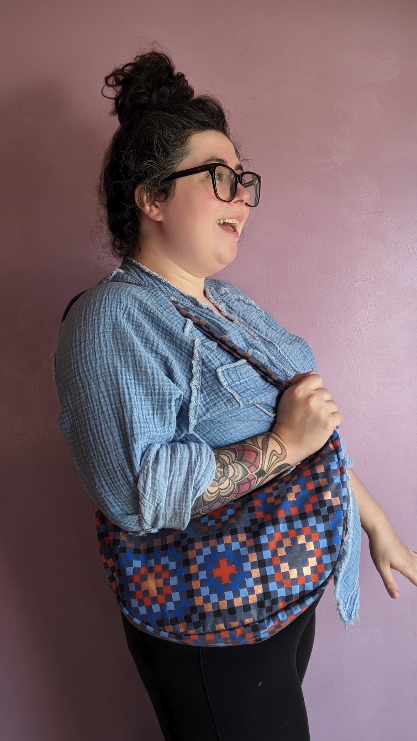 Granny Square Crescent Bag