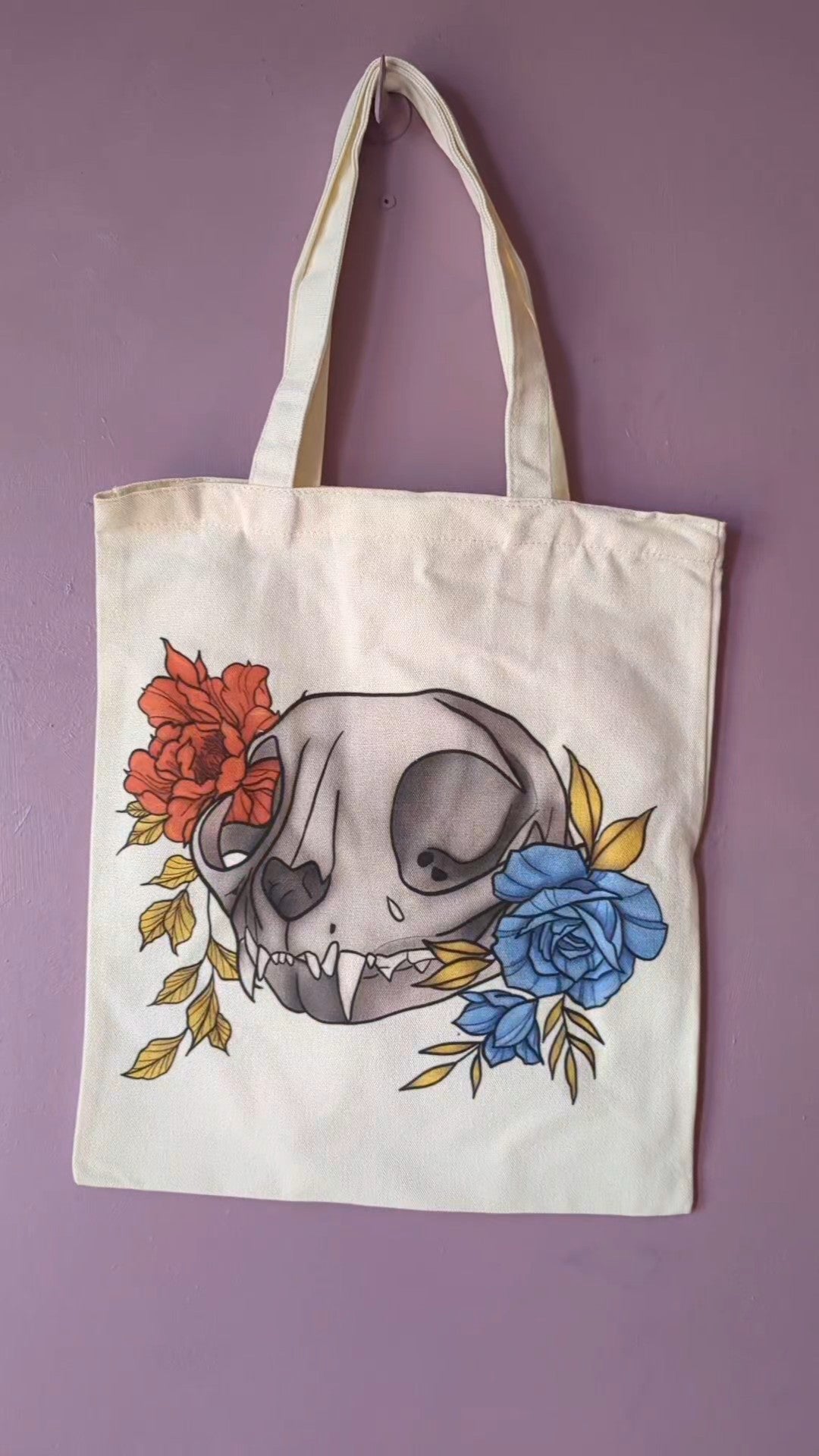 Cat Skull Tote