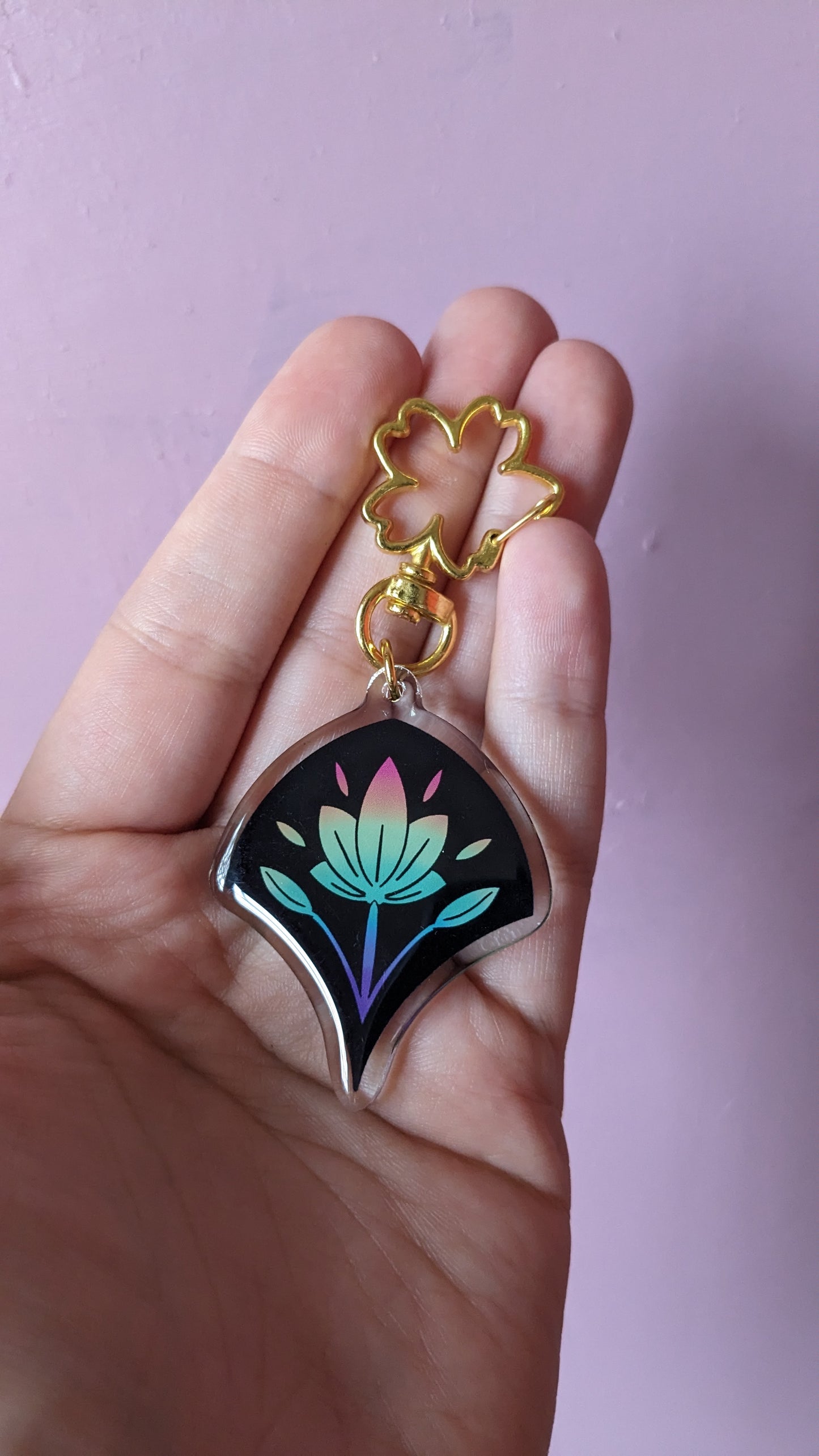 Flower Power Acrylic Keychain