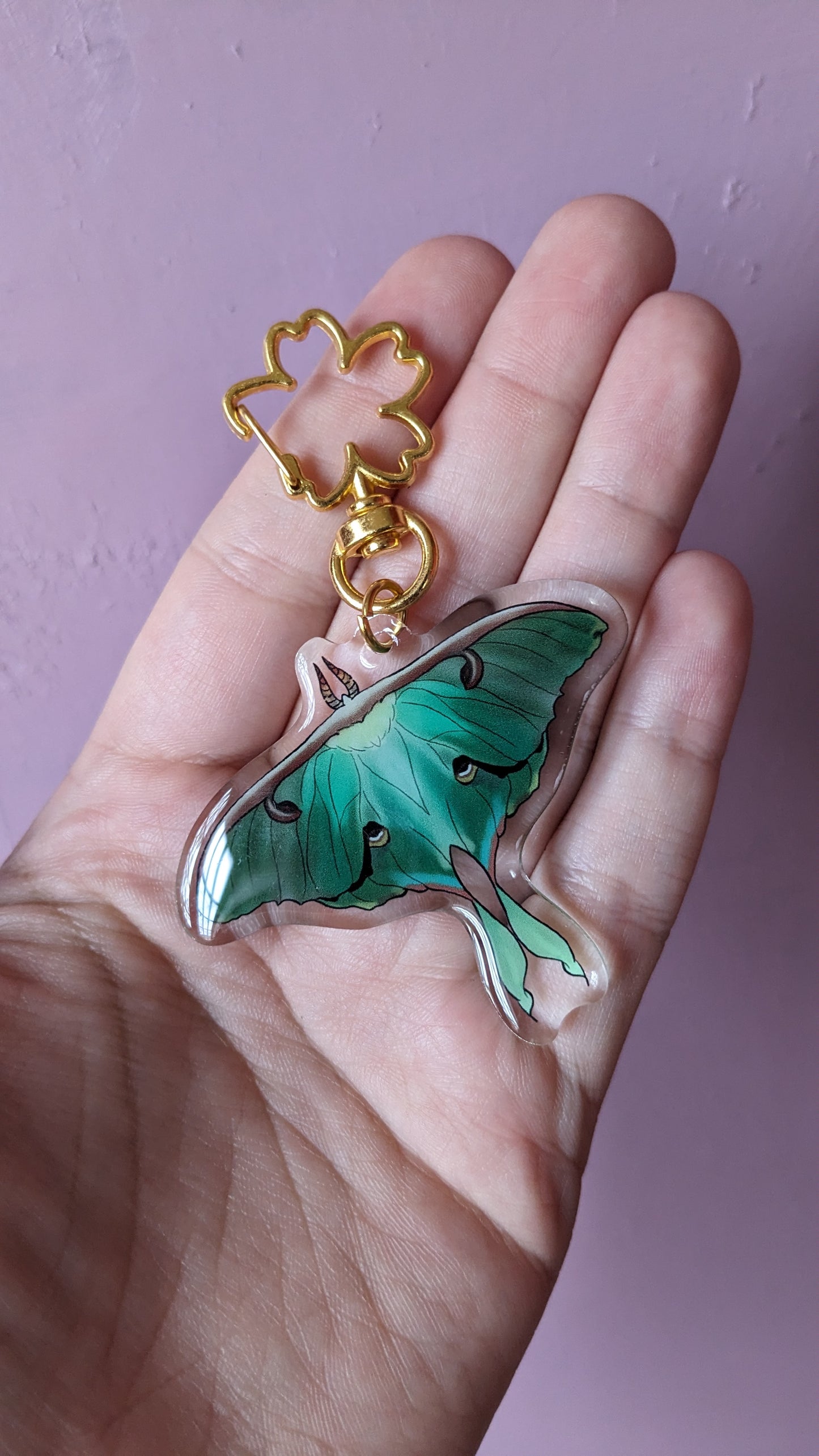 Lunar Moth Acrylic Keychain