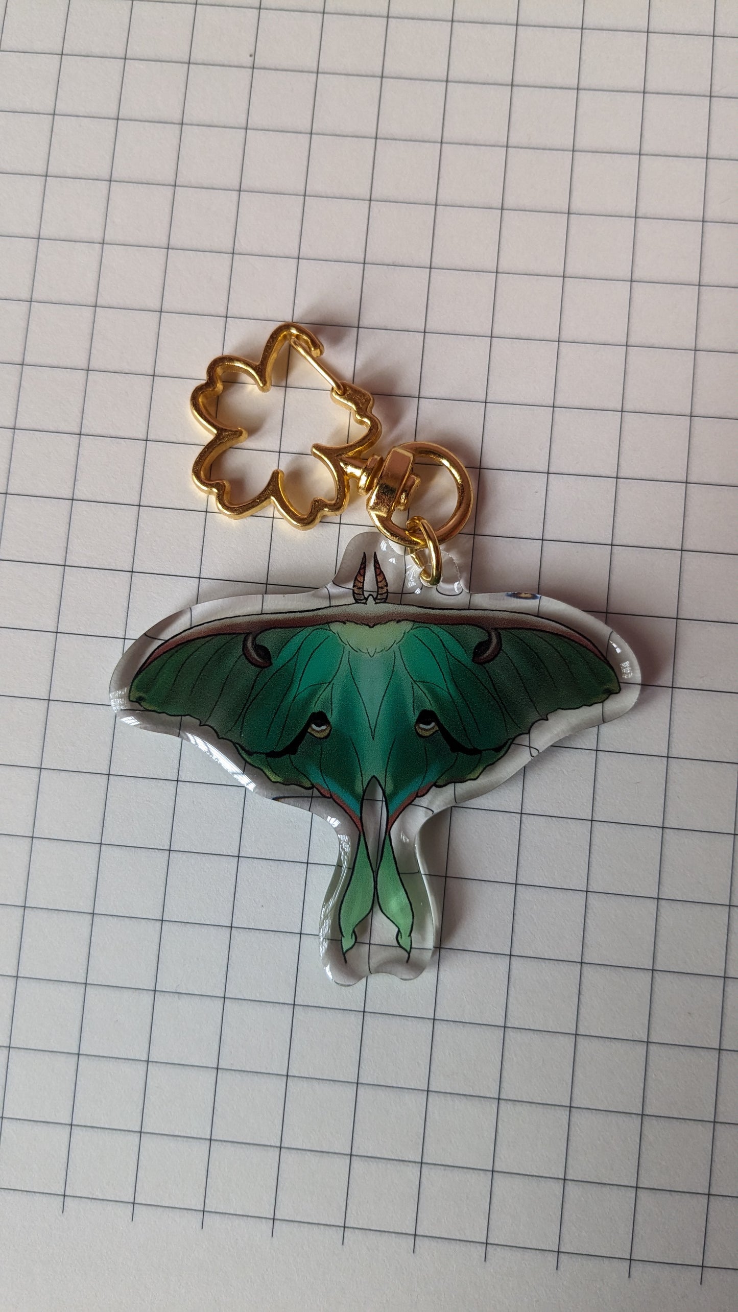 Lunar Moth Acrylic Keychain