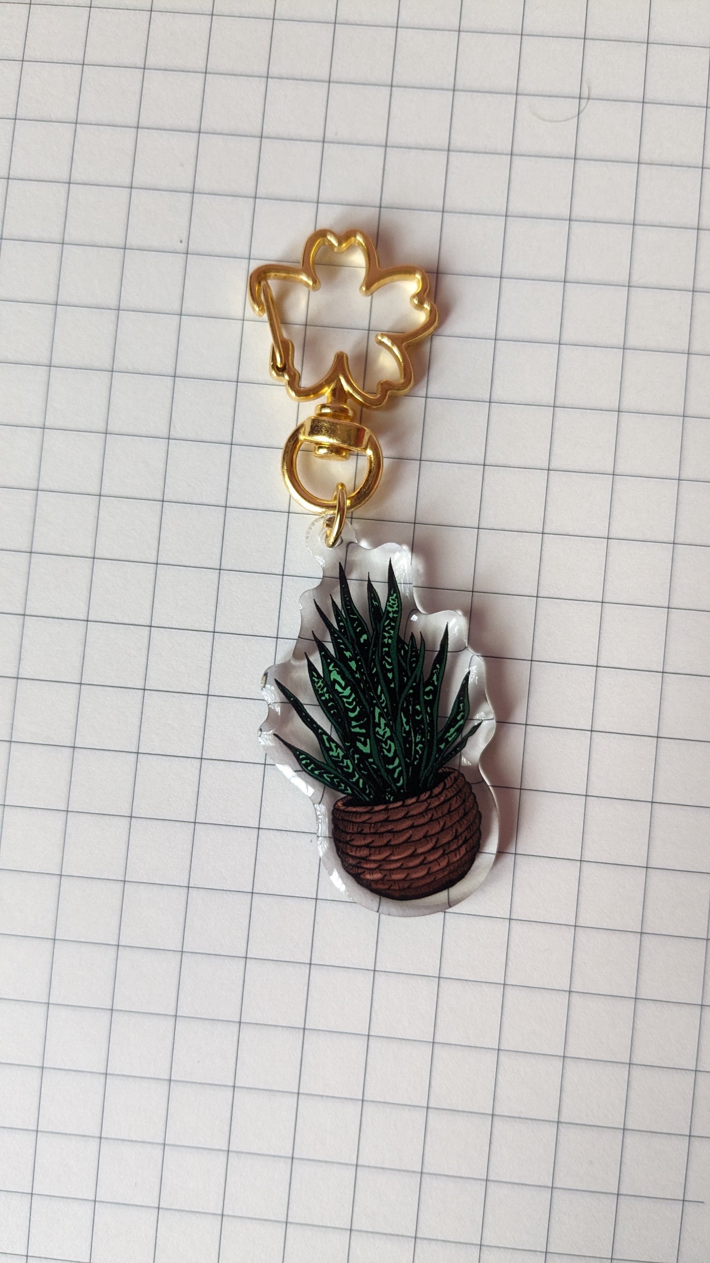 Snake Plant Acrylic Keychain
