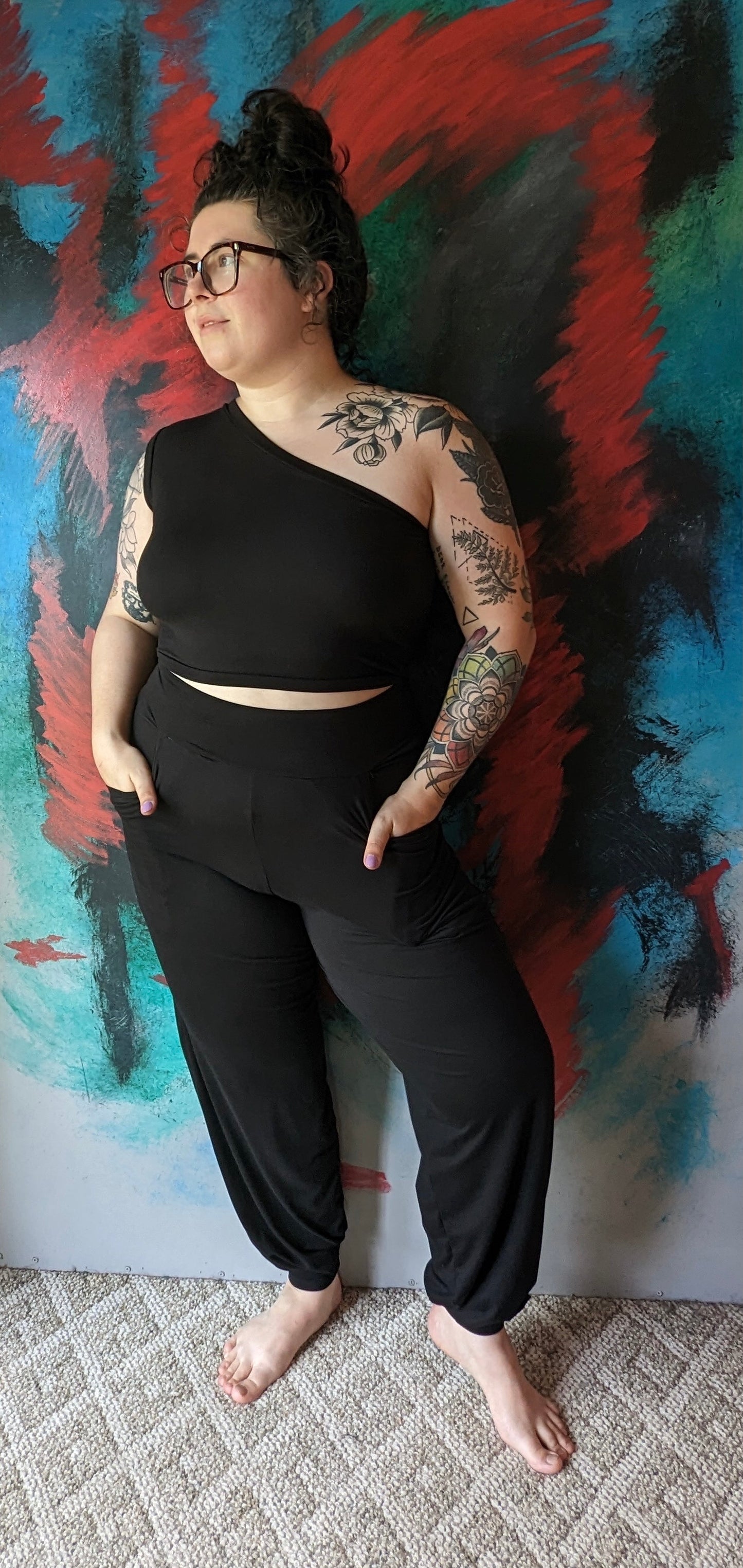 Made to Order Black Bamboo Joggers