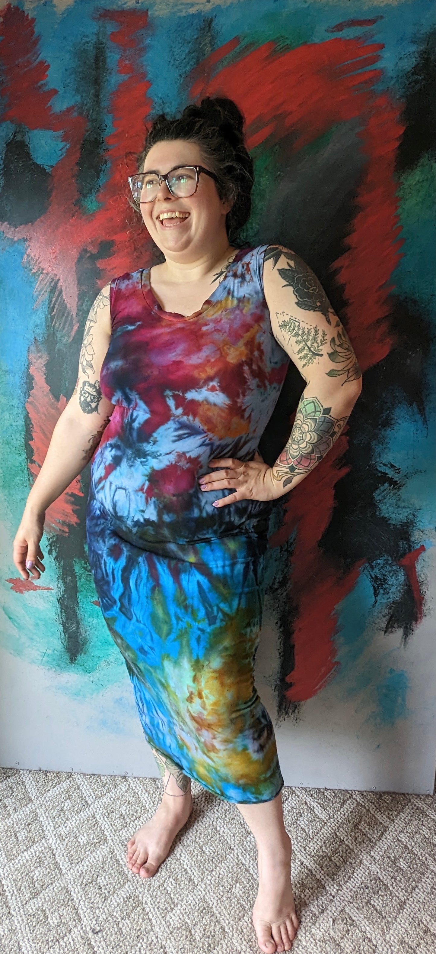 Cotton Bodycon Maxi Dress