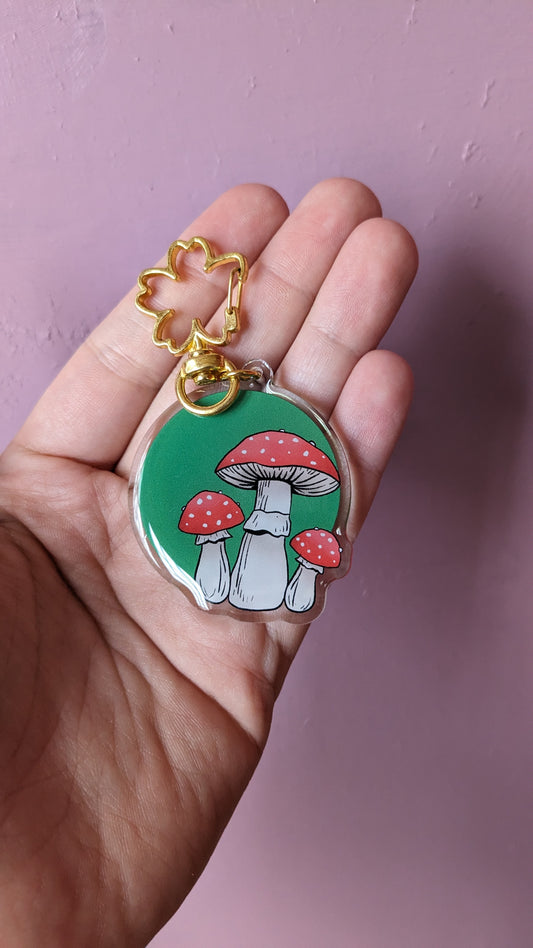 Mushroom Acrylic Keychain