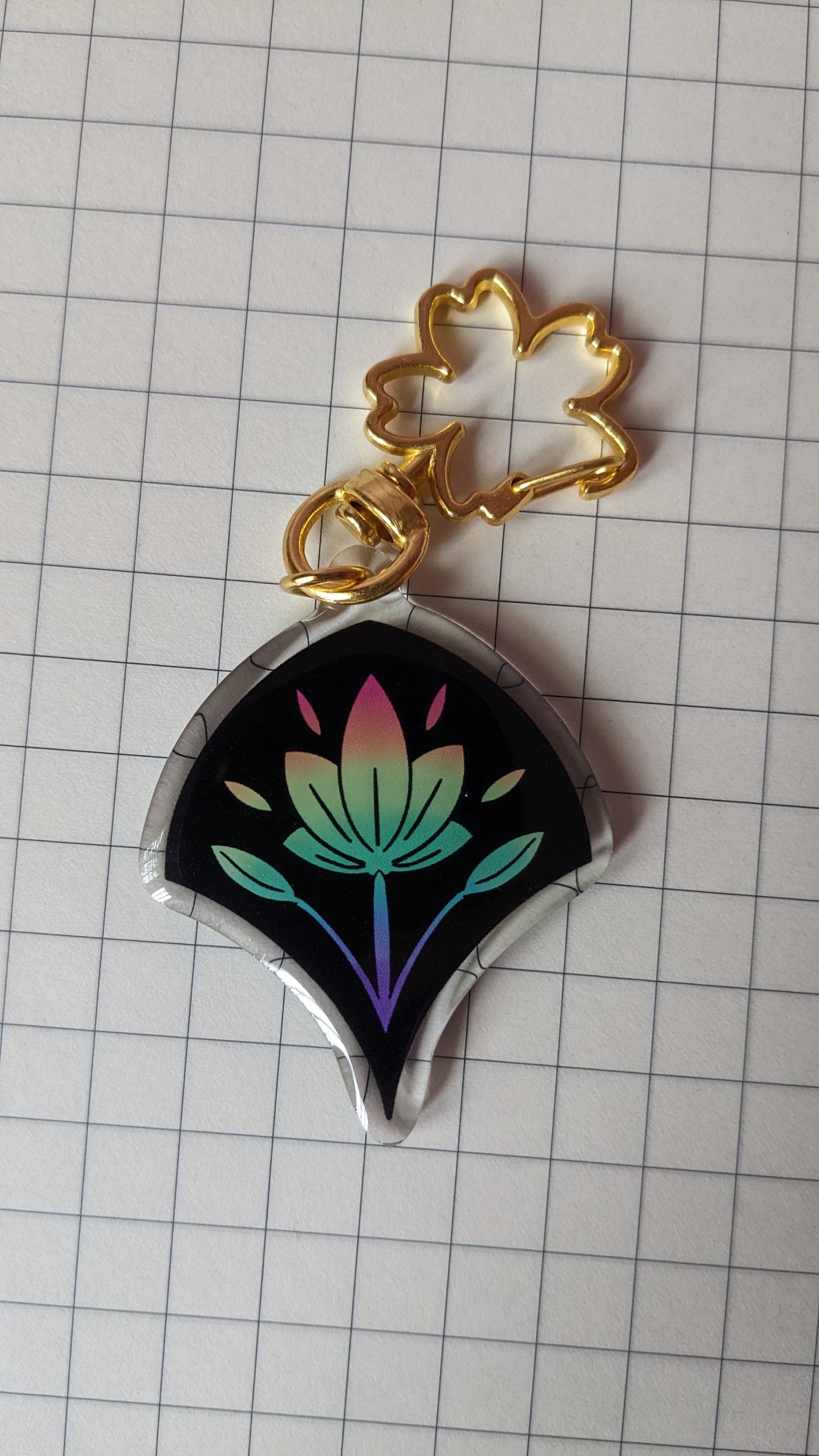 Flower Power Acrylic Keychain