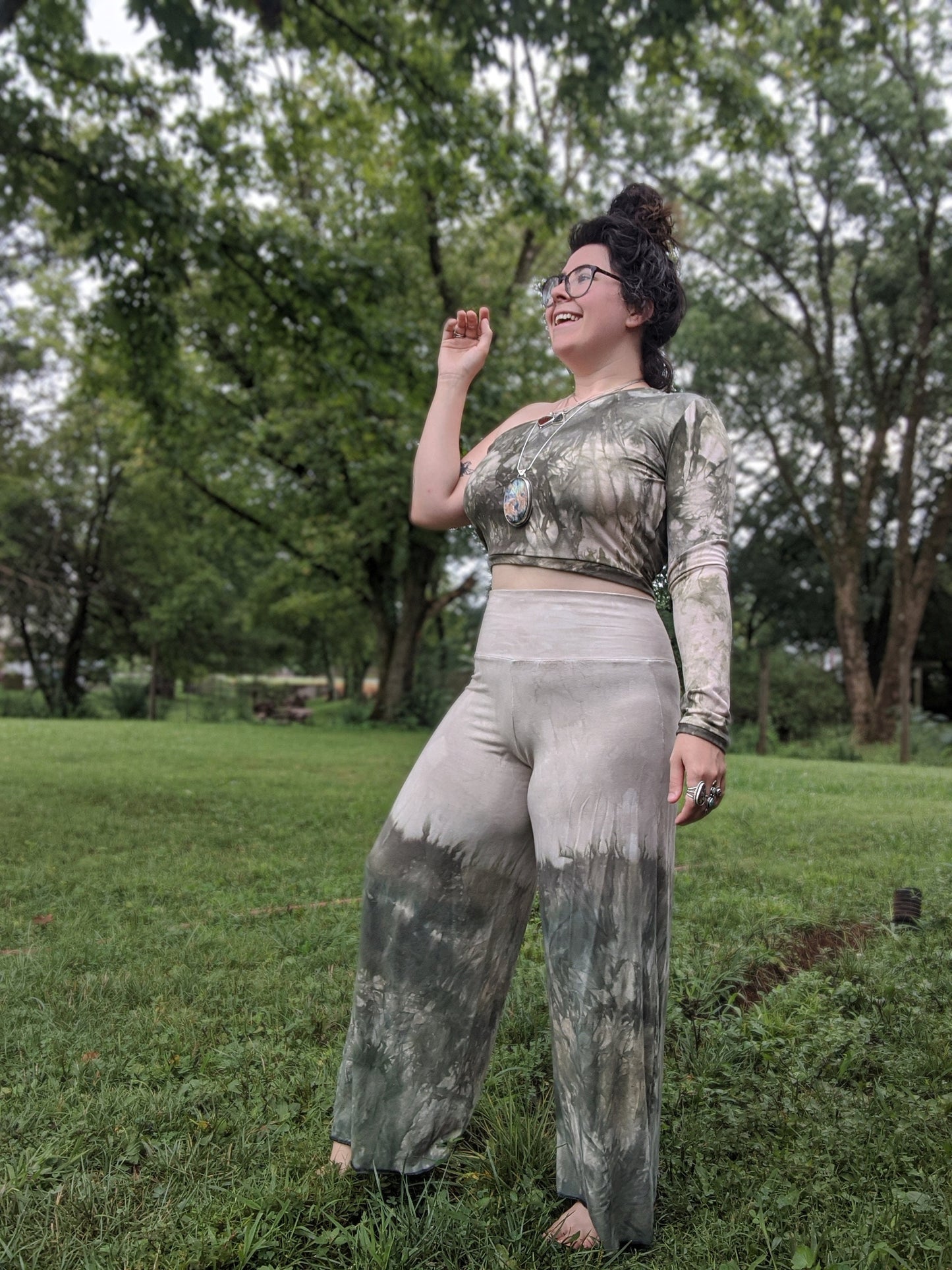 Wide Leg Jersey Lounge Pants (Size L)