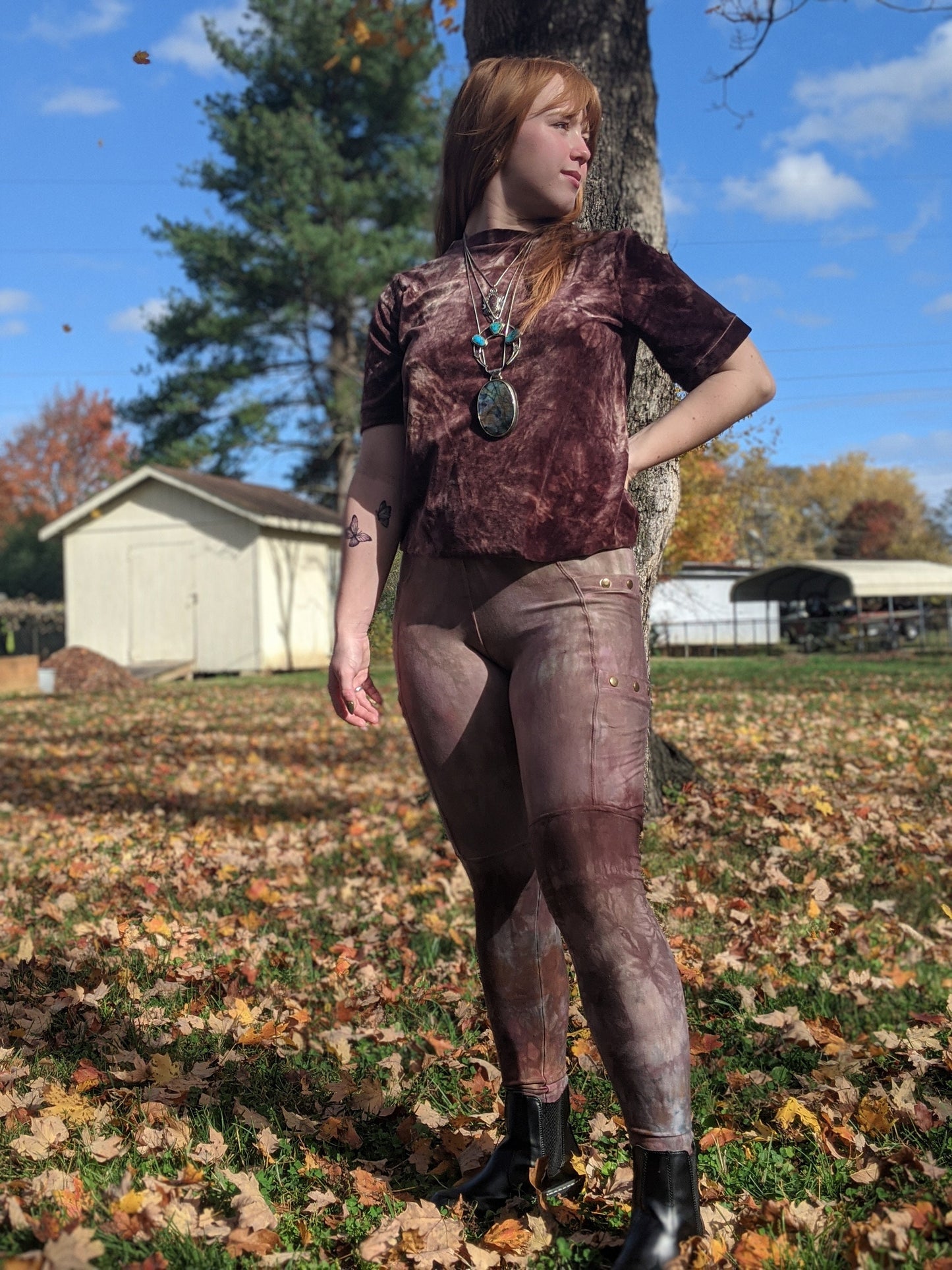 Velour Cropped T-Shirt