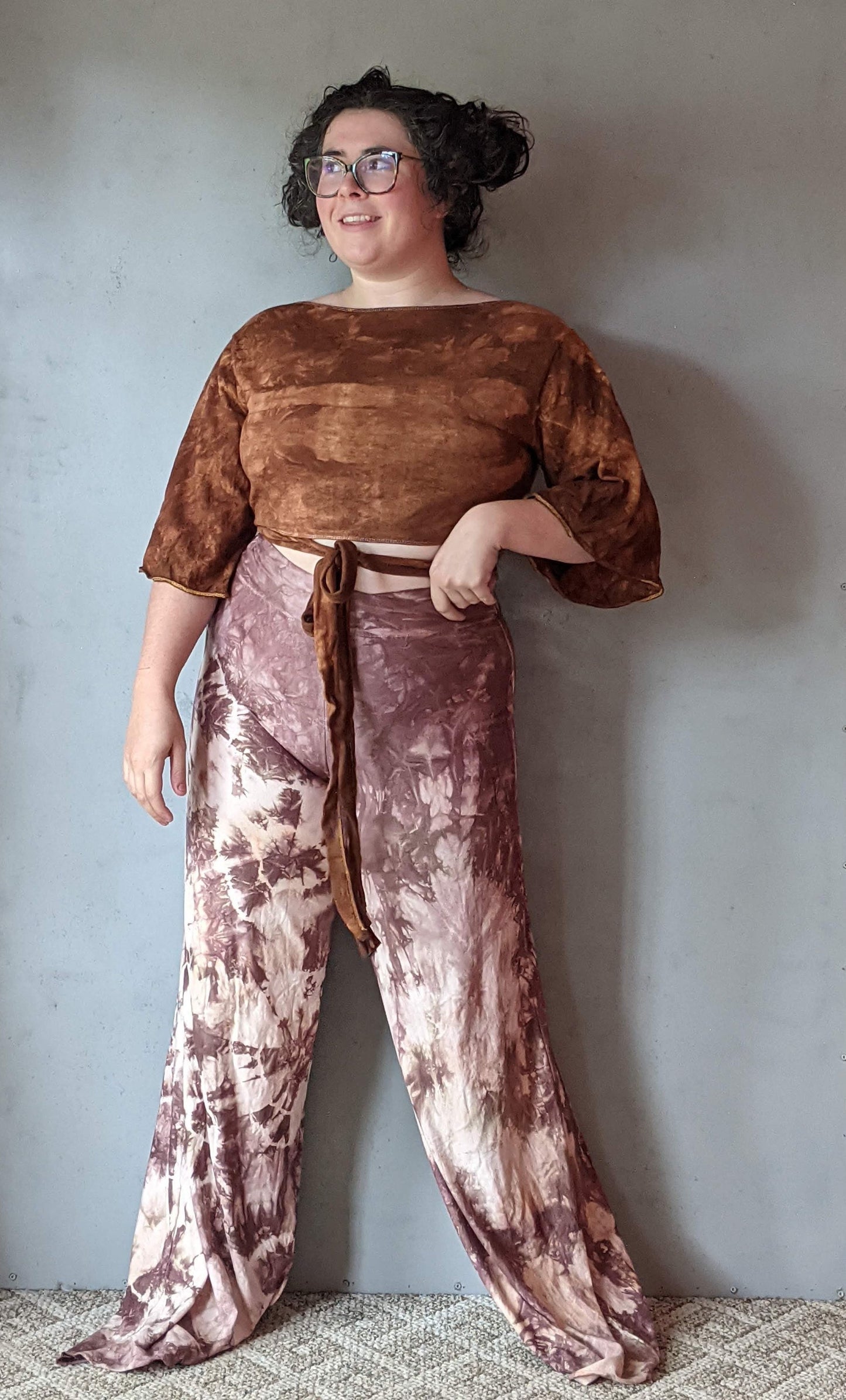 Wide Leg Jersey Lounge Pants (Size L)