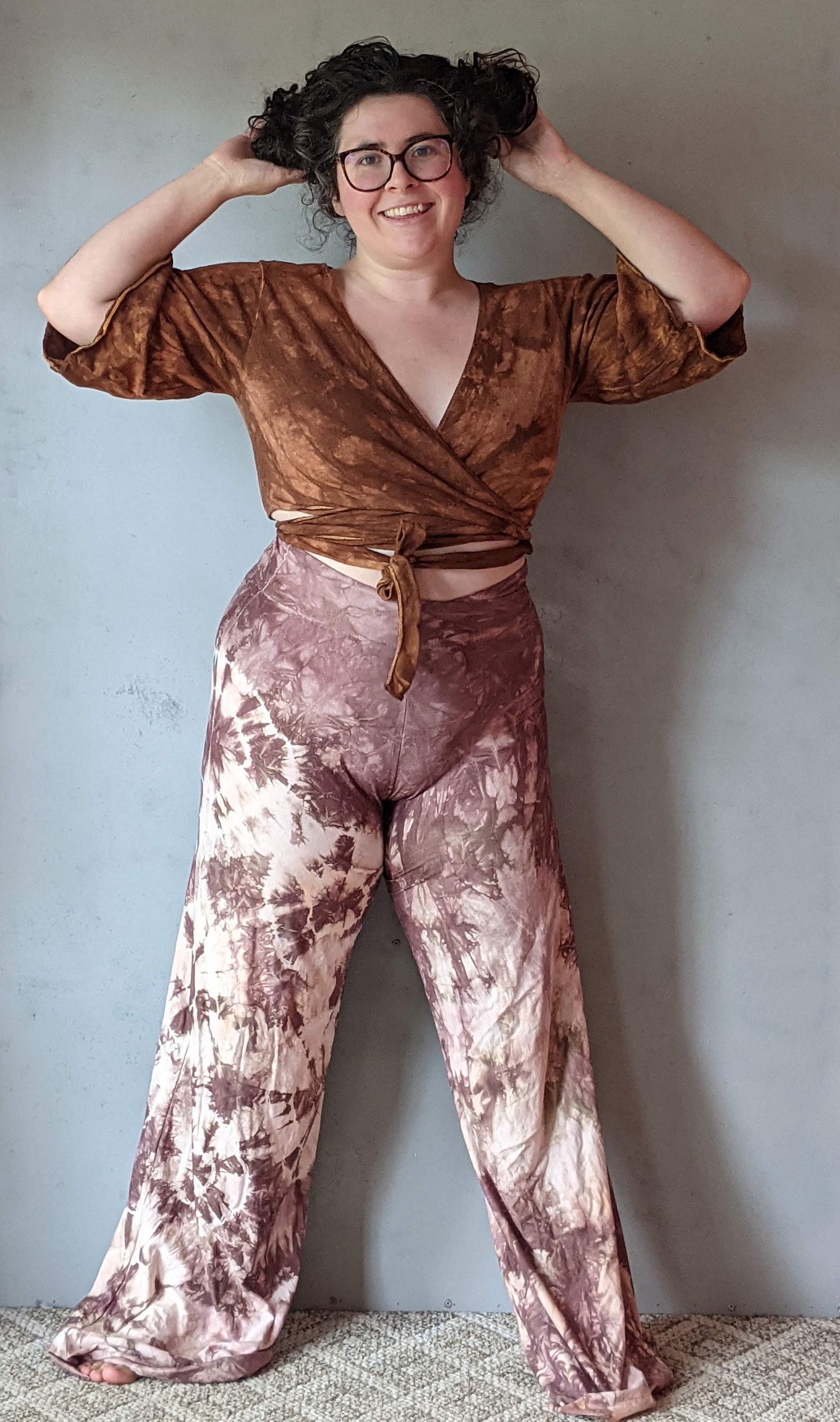 Wide Leg Jersey Lounge Pants (Size L)