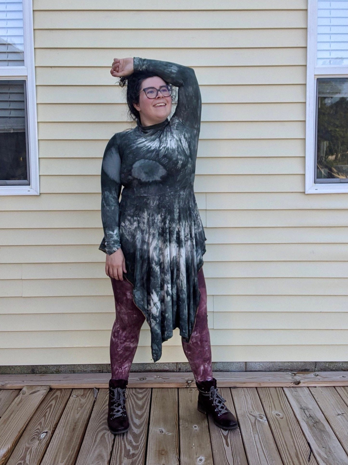 Bamboo Hemp Jersey Turtleneck Tunic (Size L)