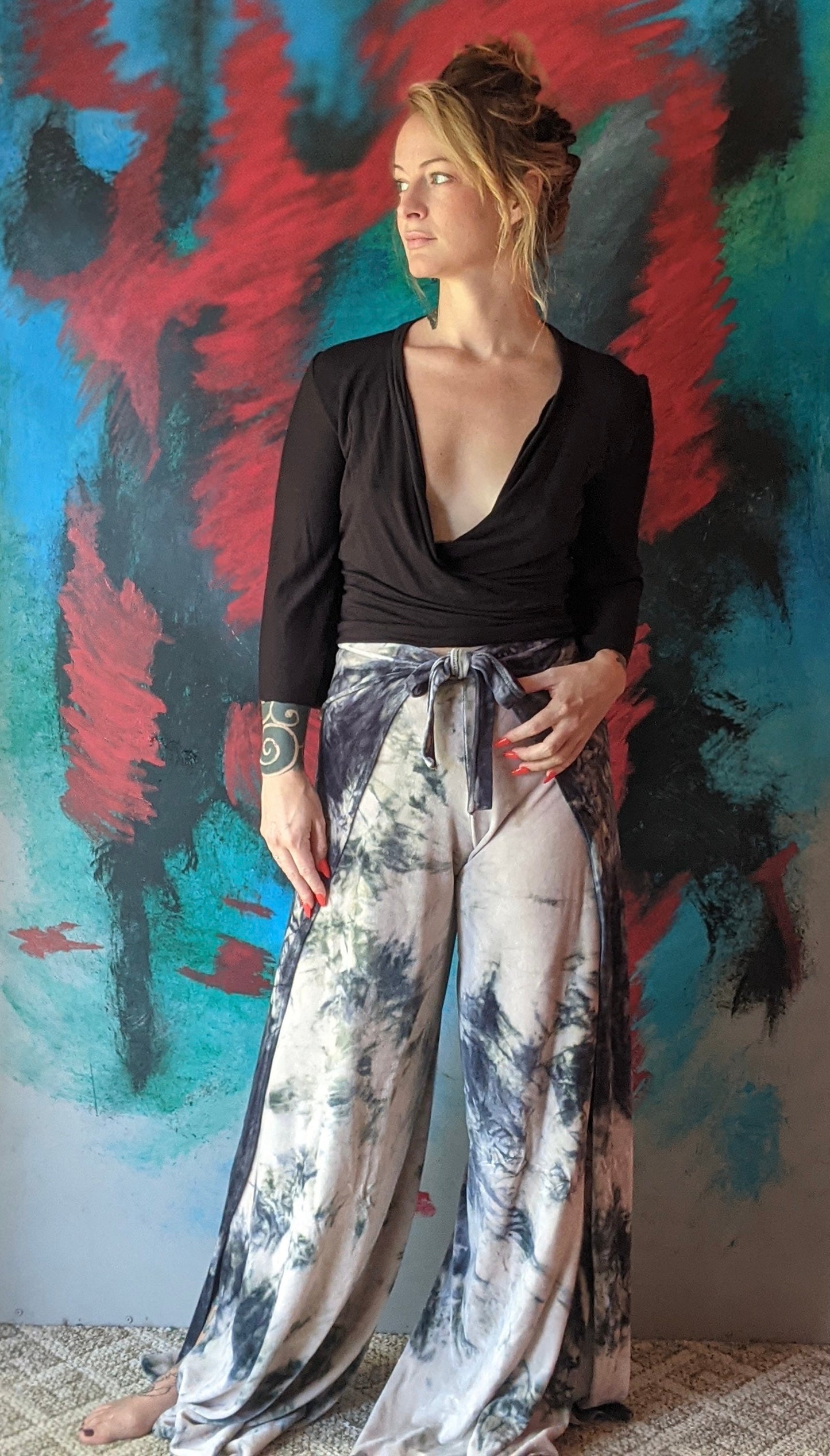 Faux Wrap Top (L-XL)