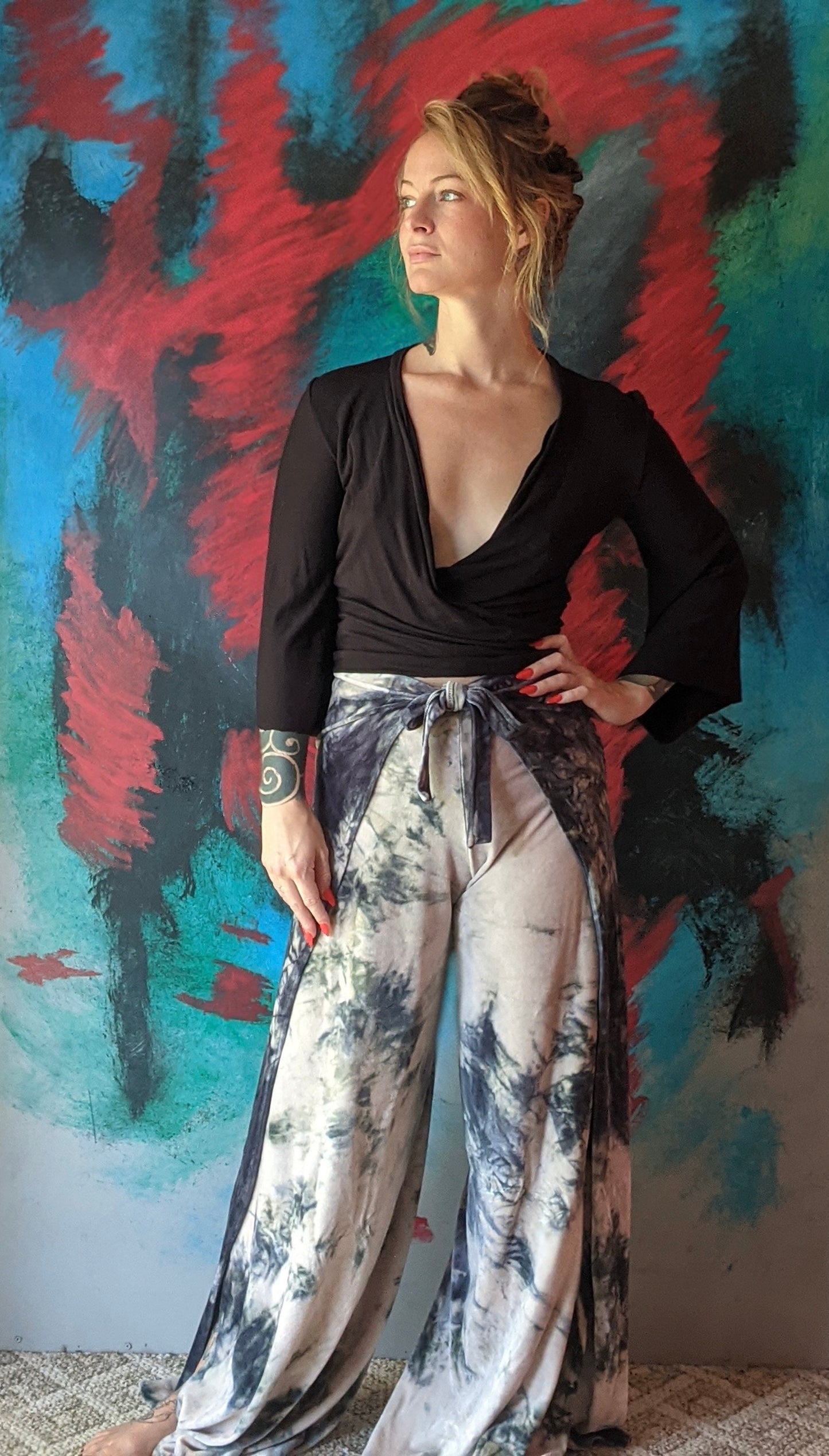Faux Wrap Top (L-XL)