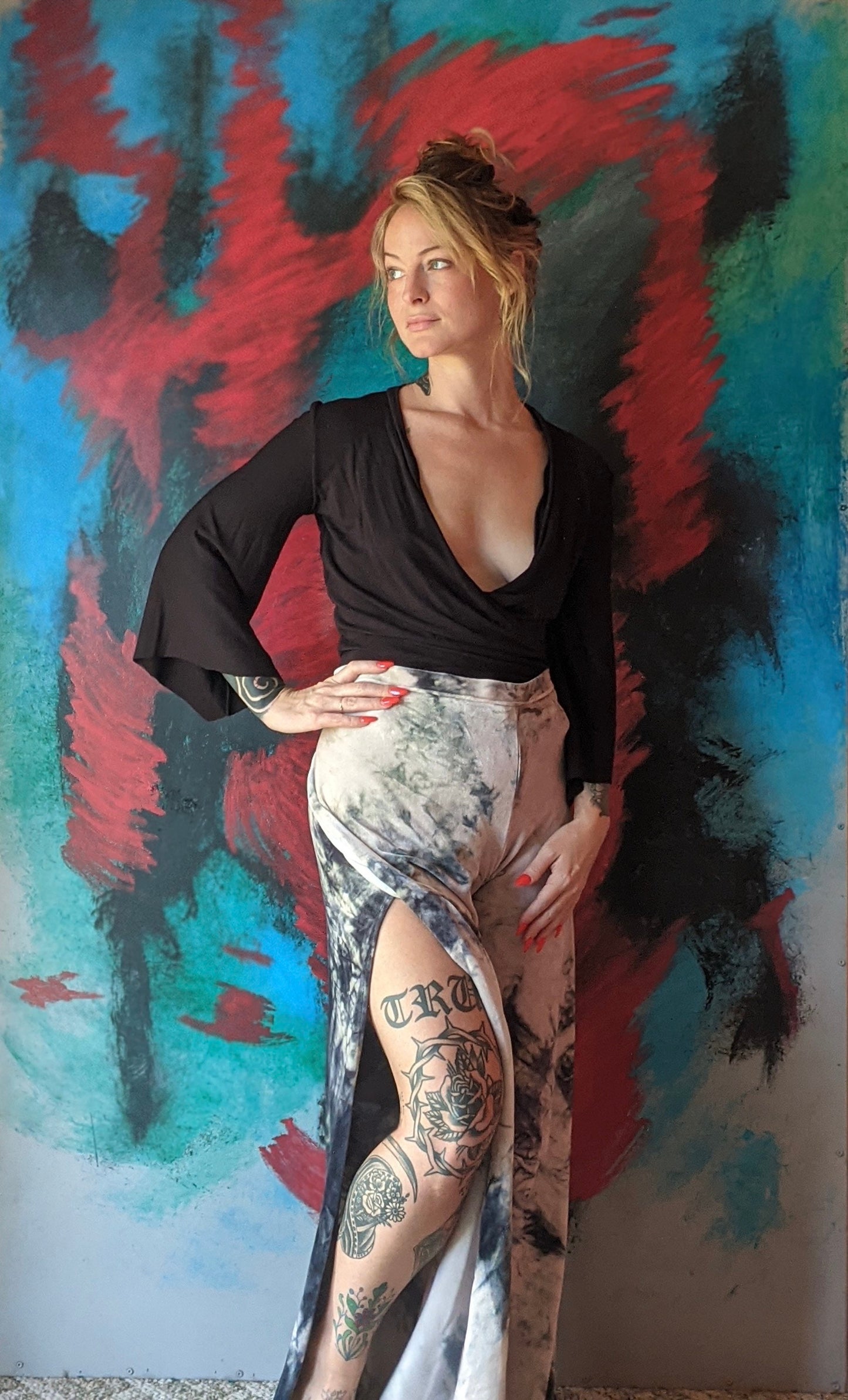 Faux Wrap Top (L-XL)