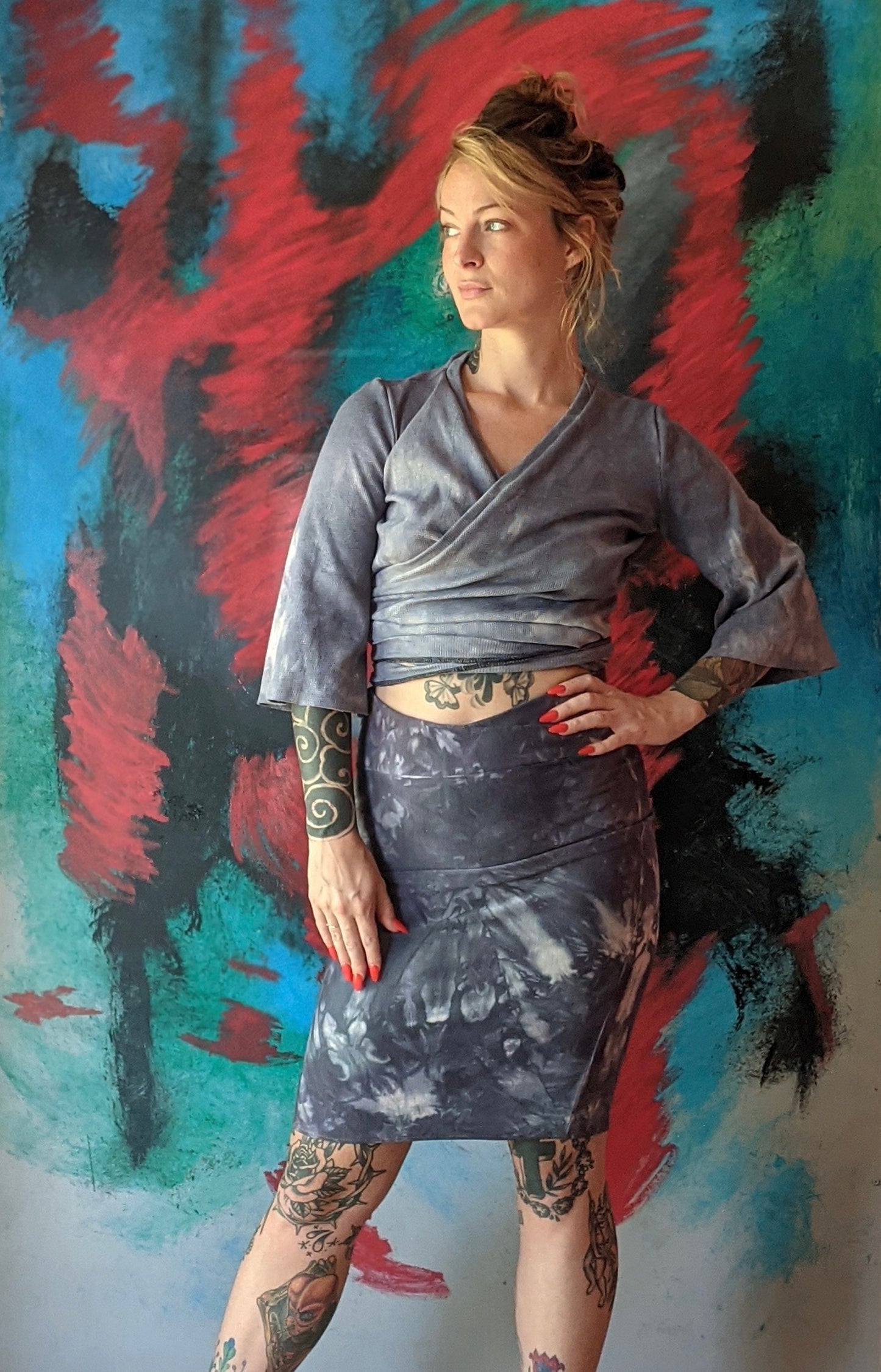 Bamboo French Terry Pencil Skirt