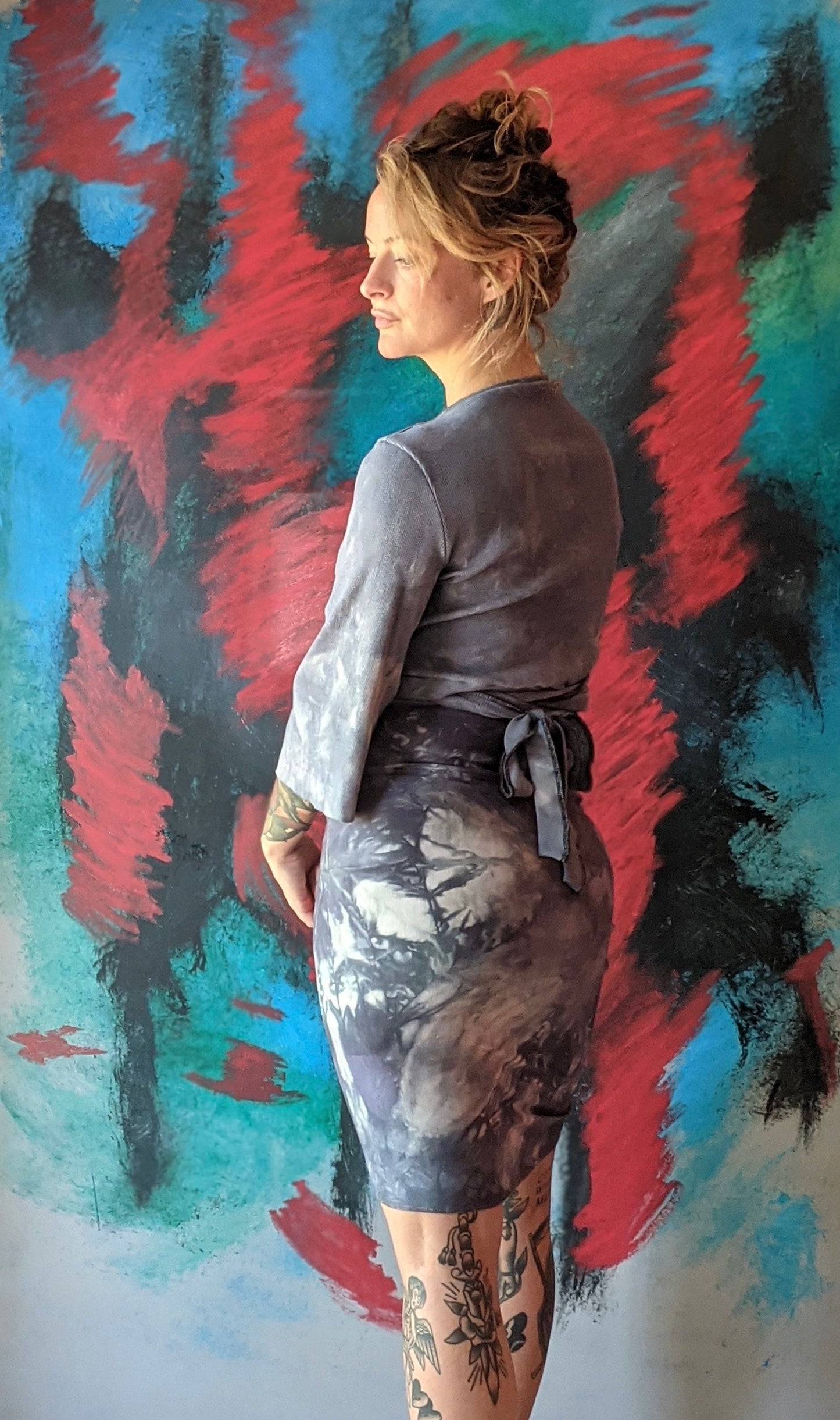 Bamboo French Terry Pencil Skirt