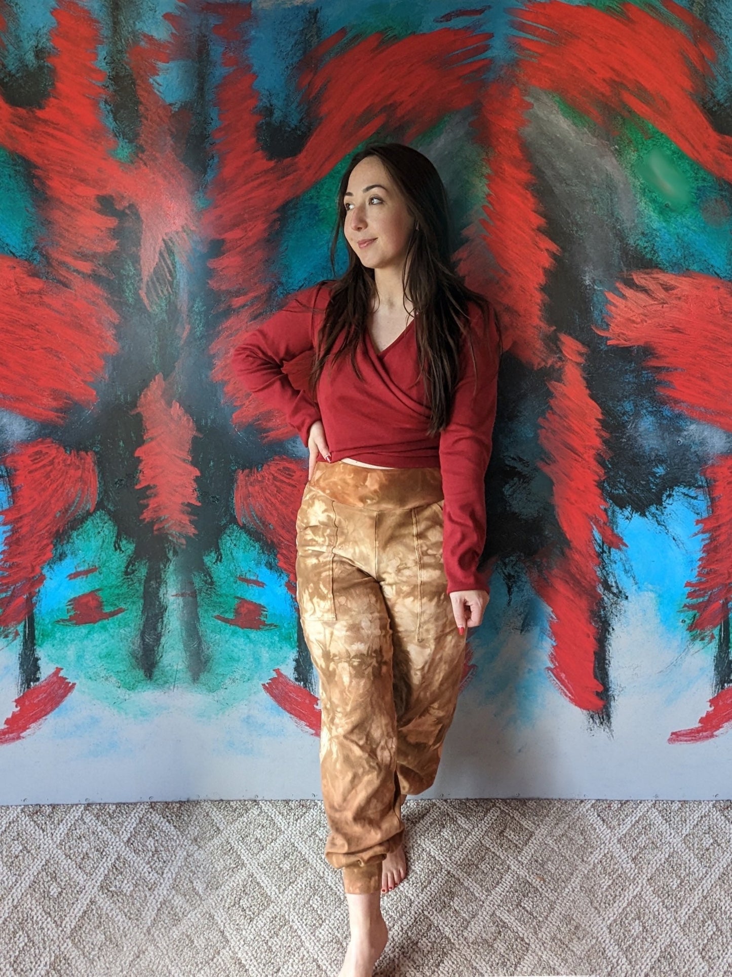 Knit Faux Wrap Top