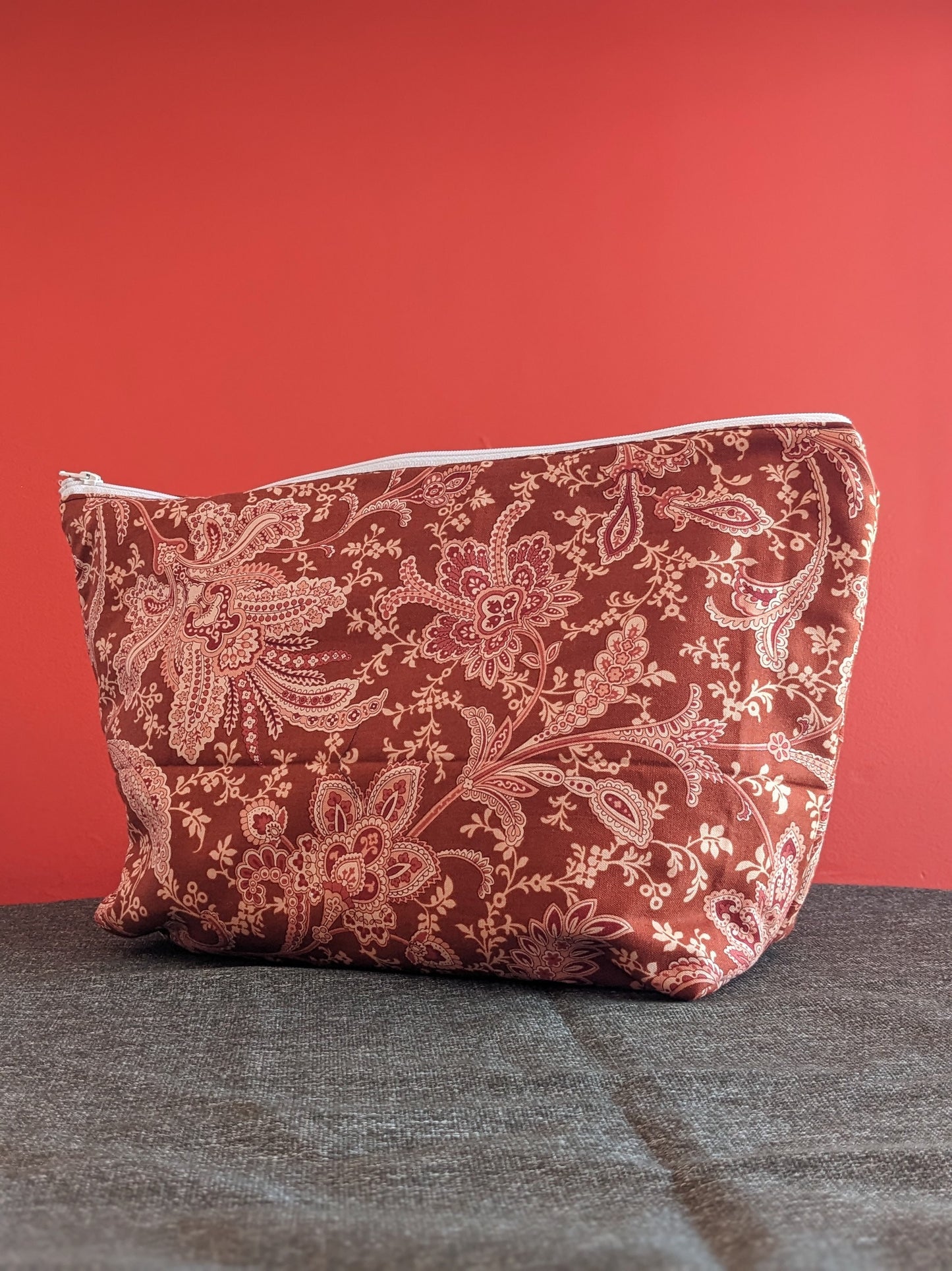 A Frame Quilted Zipper Pouch