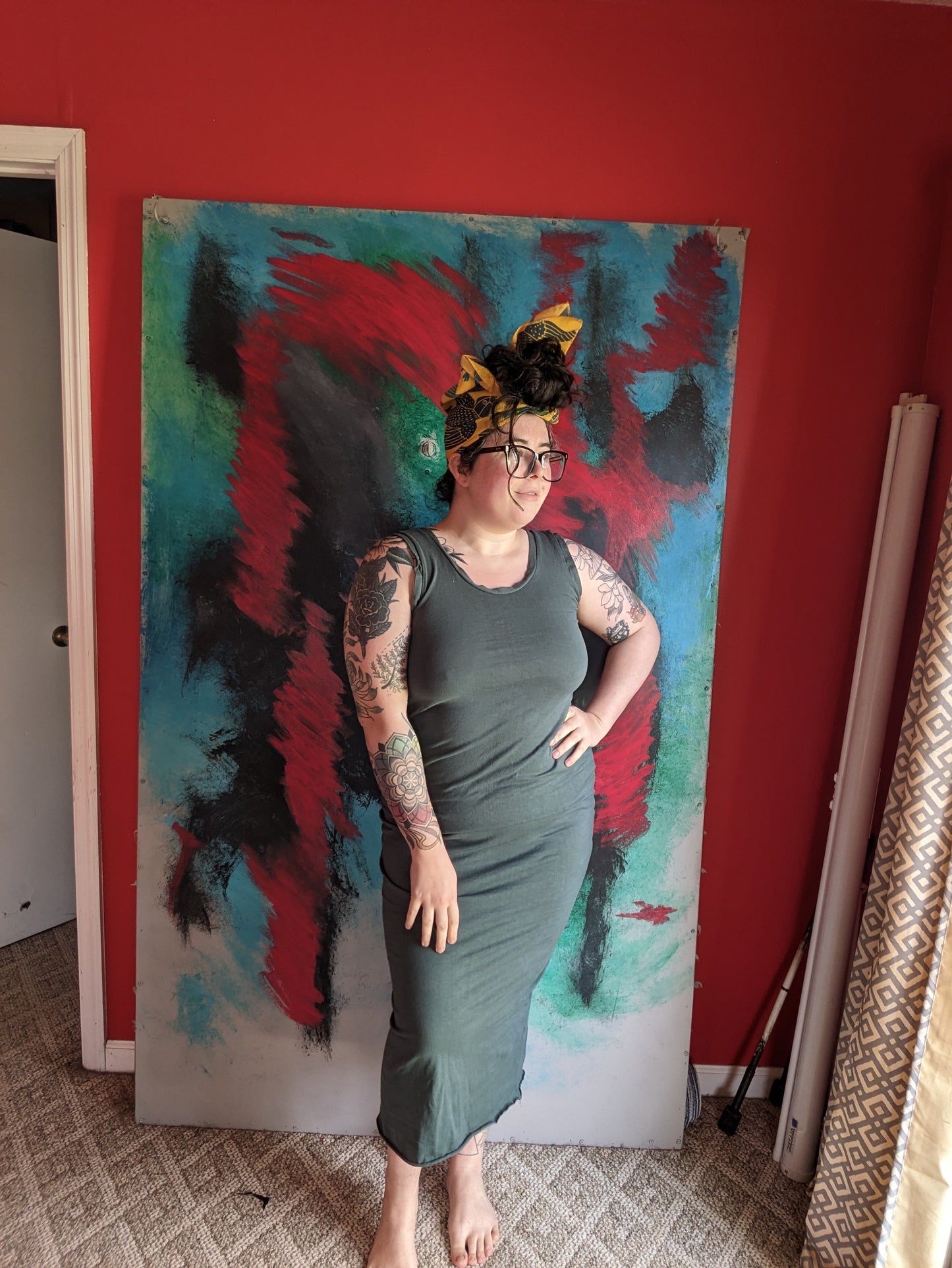 Cotton Bodycon Maxi Dress