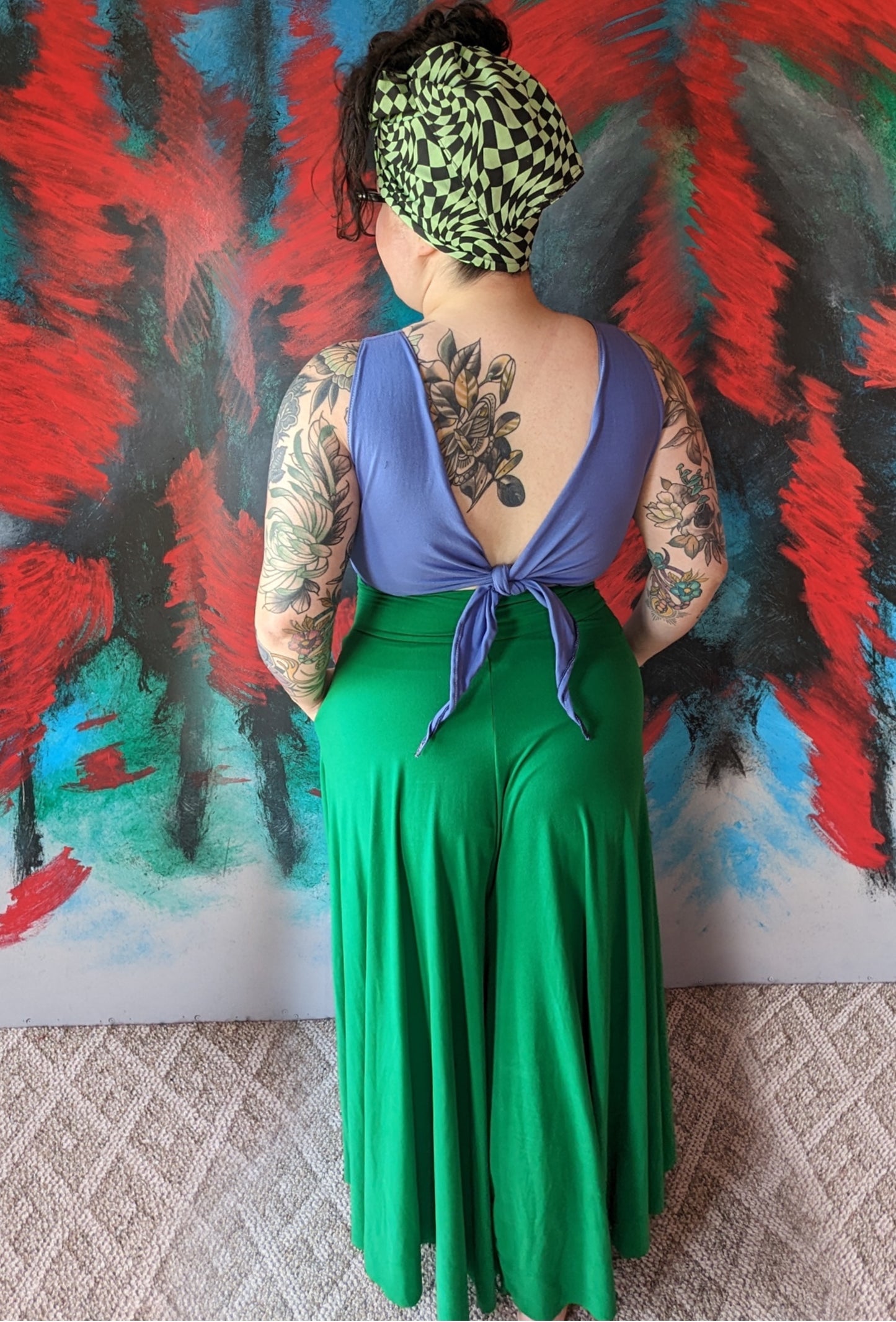 Kelly Green Extra Wide Leg Pant