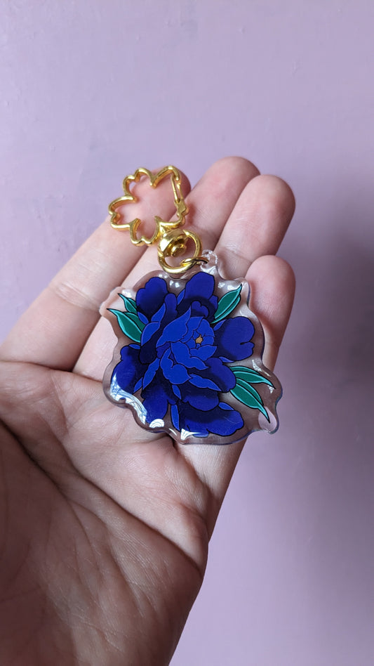 Traditional Flower V1. Acrylic Keychain