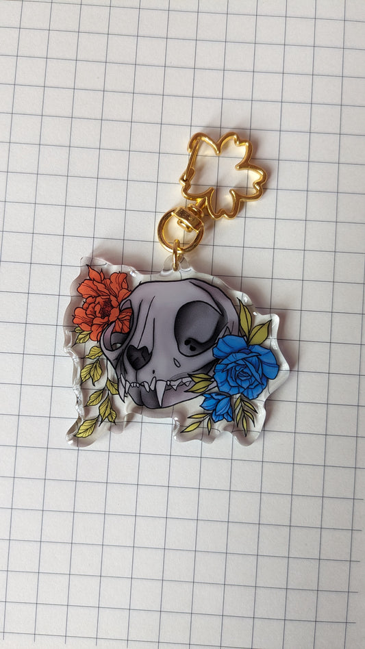 Cat Scull Acrylic Keychain