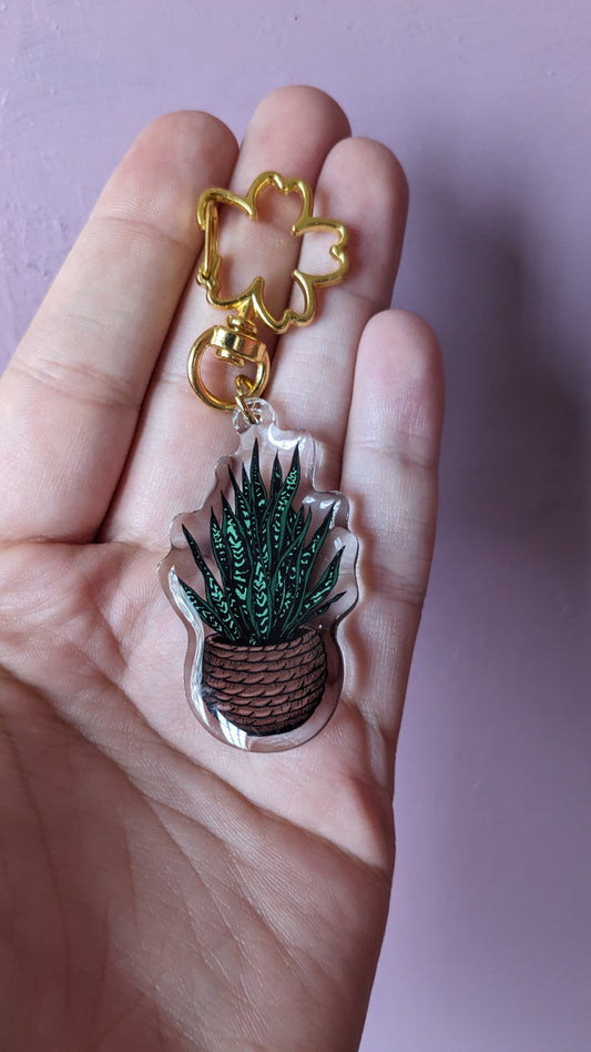 Snake Plant Acrylic Keychain