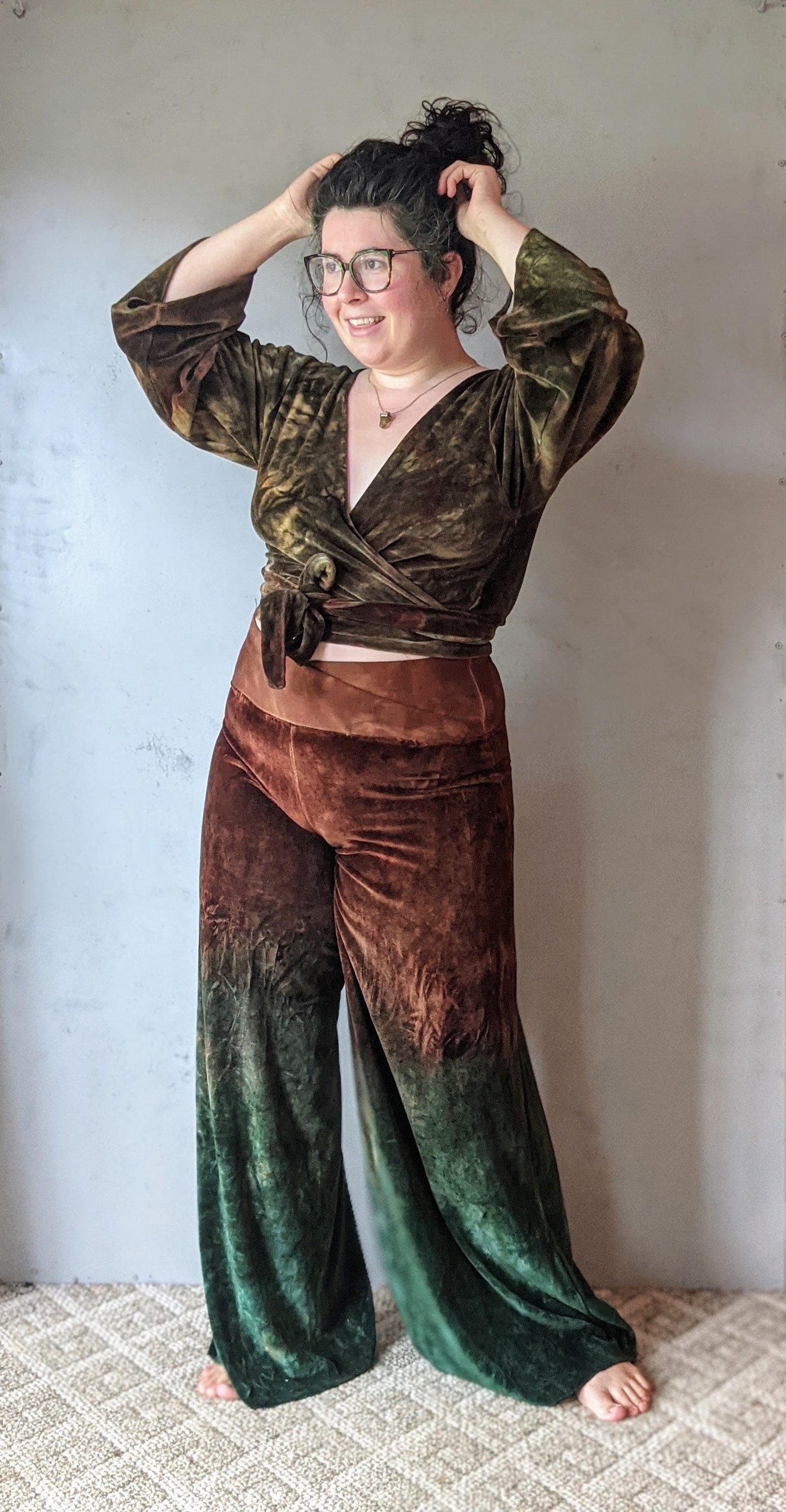 Made To Order Wide Leg Velour Lounge Pants
