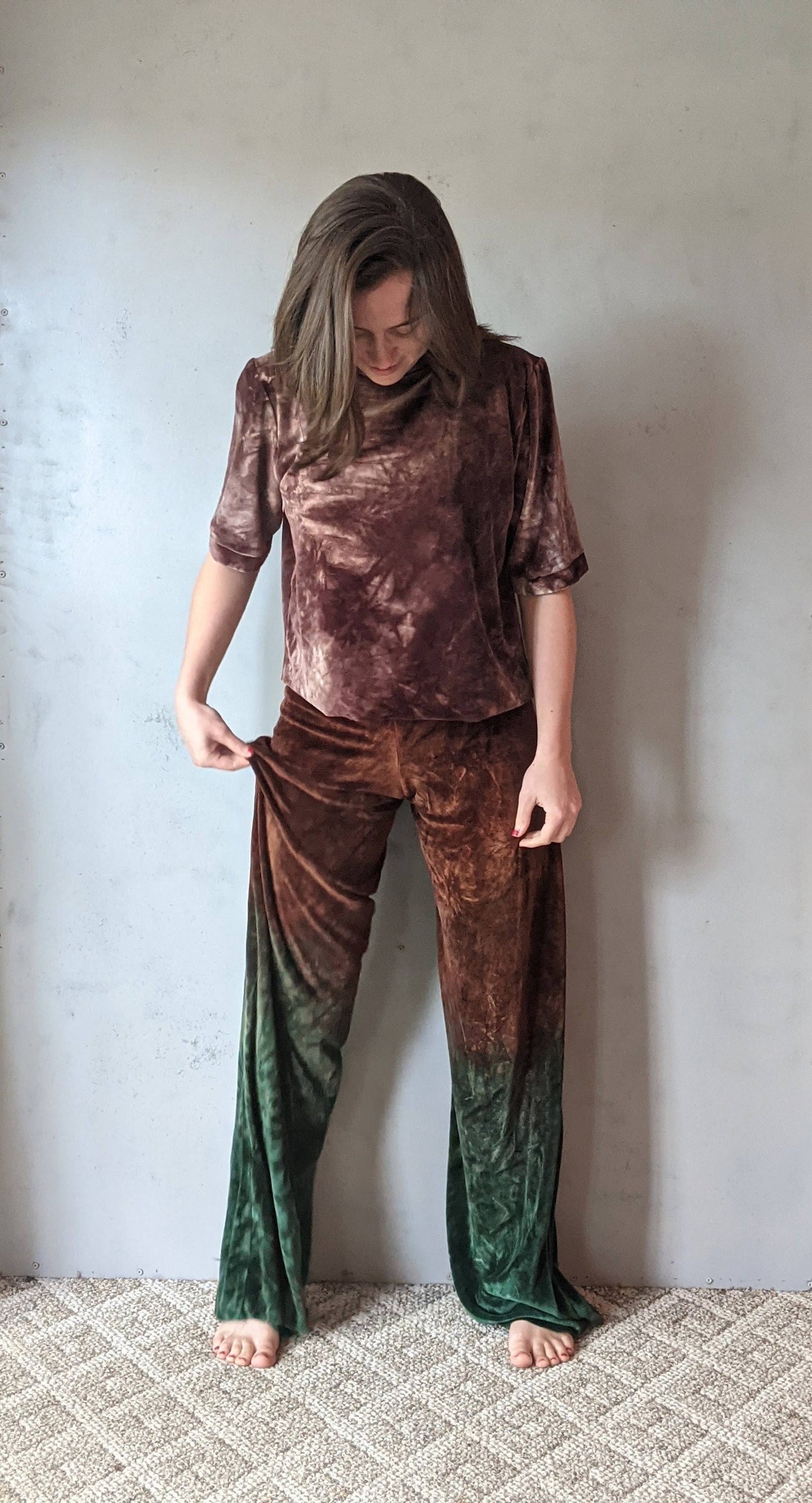 Made To Order Wide Leg Velour Lounge Pants